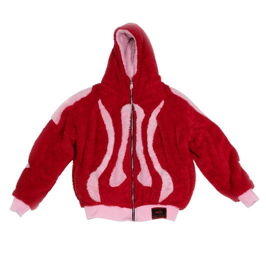 Red Sherpa Fleece hoodie