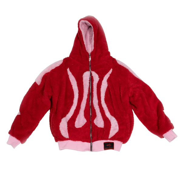 Red Sherpa Fleece hoodie