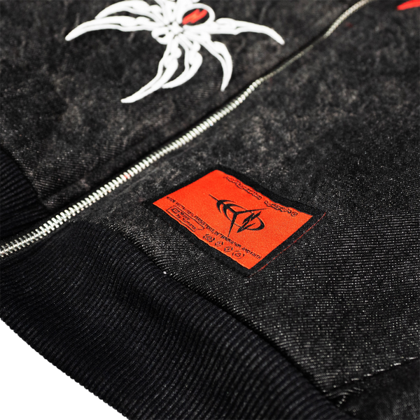 Denim Spider Hooded Jacket