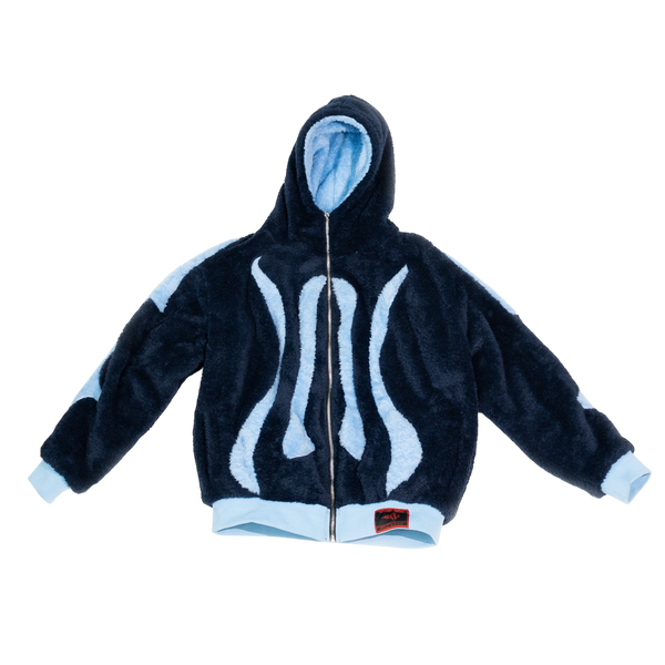 Blue Sherpa Fleece hoodie