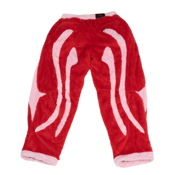 Red Sherpa Fleece Sweatpants