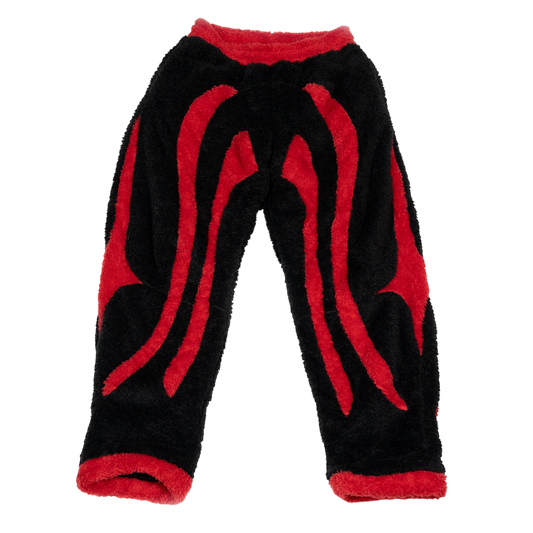 Black Sherpa Fleece Sweatpants