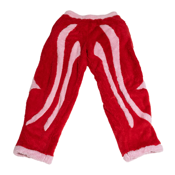Red Sherpa Fleece Sweatpants