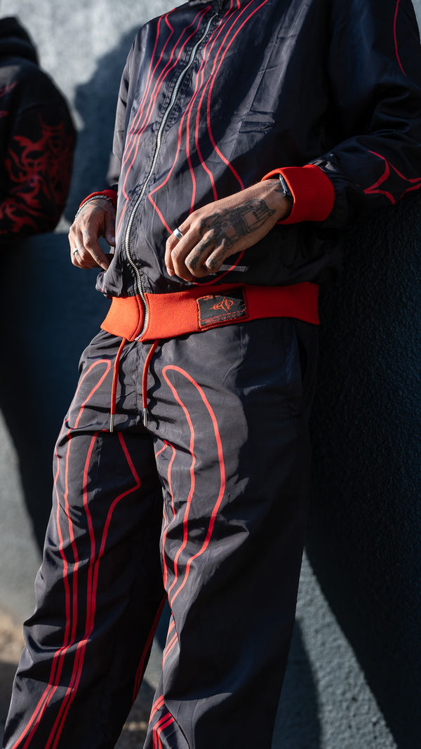 Black Windbreaker Pants