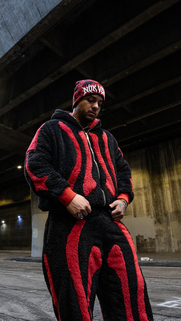 Black Sherpa Fleece Sweatpants
