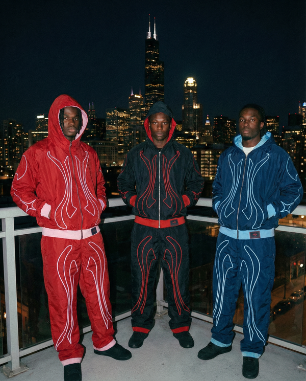 Blue Windbreaker Pants